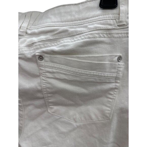 Democracy Womens White Ankle-Length Jeans With "Ab" Technology Size 14 SKU 8222 - Picture 8 of 9